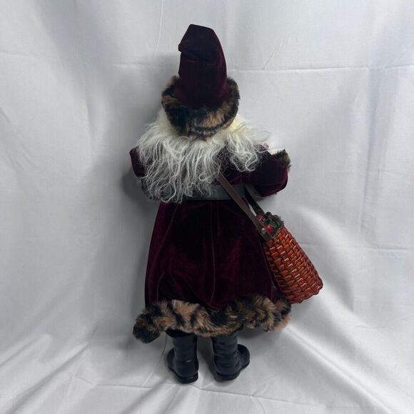 Old World Santa Woodsman Figurine 18" with Rabbit & Cardinal Folk Art Christmas - Picture 2 of 10